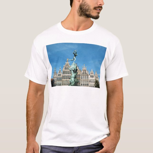 T-shirt Brabo Fontaine Grote Markt Anvers Belgique (Devant)