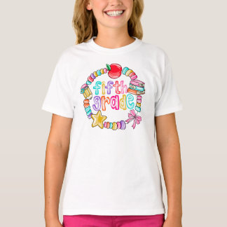 T-shirt Bracelet de bonbons coloré cinquième année