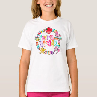 T-shirt Bracelet de bonbons coloré quatrième année