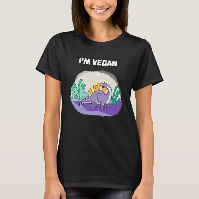 T-shirt Brachiosaure & dinosaure mignon végan (Devant)