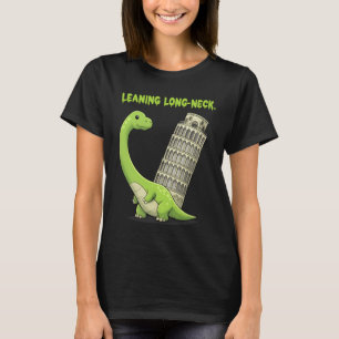 T-shirt Brachiosaure mignon au long cou penché & Tour penc