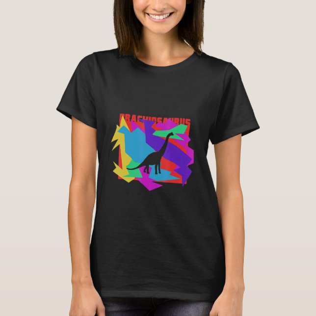 T-shirt Brachiosaurus Animal Mosaik Puzzle (Devant)