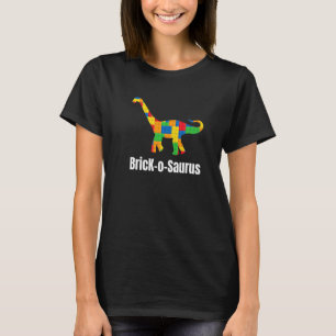 T-shirt Brachiosaurus Dinosaur Bâtiment de briques pour en