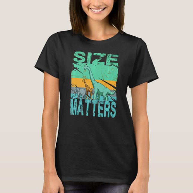 T-shirt Brachiosaurus Dinosaur Giraffe Elephant Diff humai (Devant)