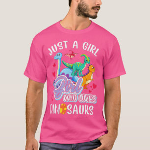 T-shirt Brachiosaurus Dinosaur Juste Fille Qui Aime Dinosa