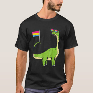T-shirt Brachiosaurus Pansexual Drapeau Planche Pride DIno