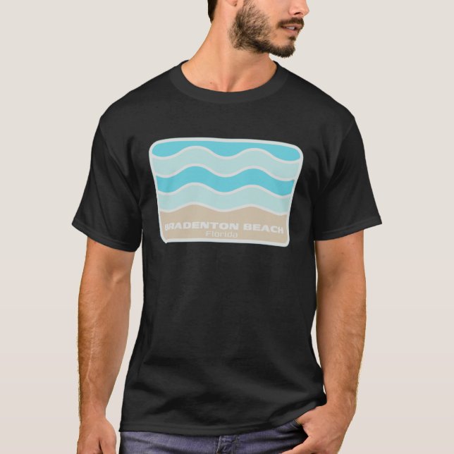 T-shirt Bradenton Beach Florida Retro FL Waves Beach Souve (Devant)