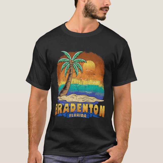 T-shirt Bradenton Florida Vintage Souvenir déshabillé (Devant)