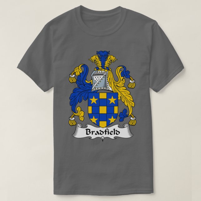 T-shirt Bradfield Armoiries de la famille Crest (Design devant)