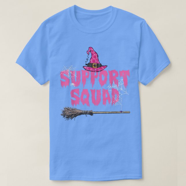 T-shirt Braille Cancer Support Squad Halloween Witch Hat B (Design devant)