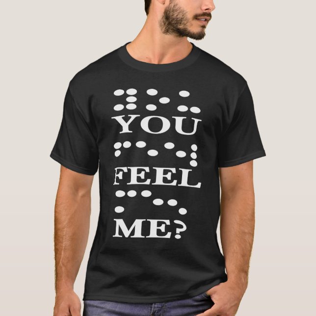 T-shirt Braille Dots Pattern Literacy Blind Awareness (Devant)