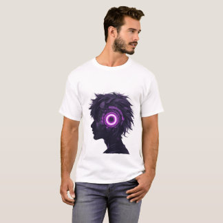 T-shirt Brain AFK – Design de concept tech minimal