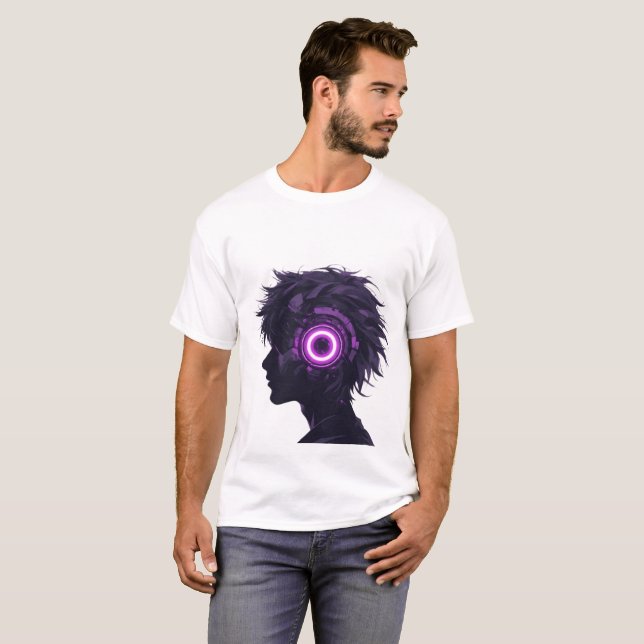 T-shirt Brain AFK – Design de concept tech minimal (Devant entier)
