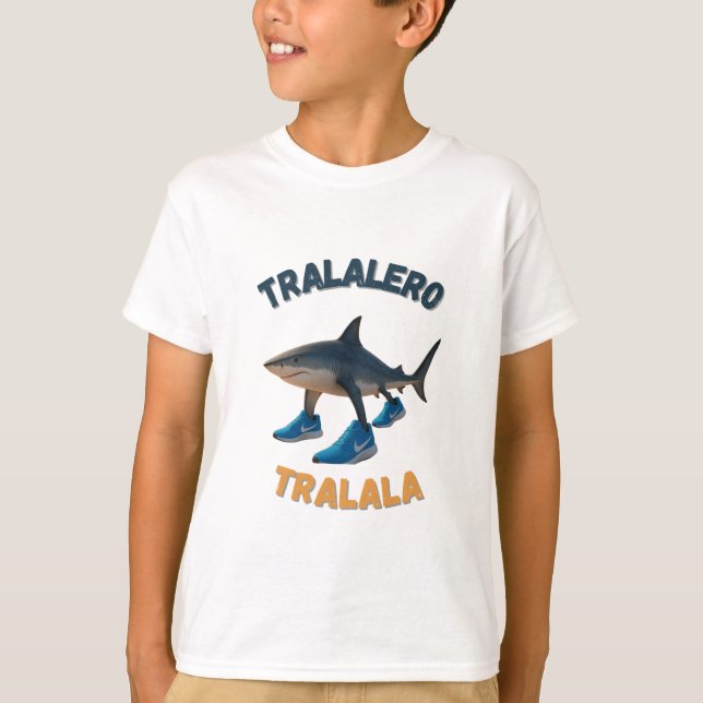 T-shirt BrainRots TralaleroTralala-The Three-Legged Shark (Devant)