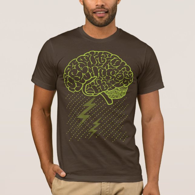 T-shirt Brainstorm (Lime) (Devant)