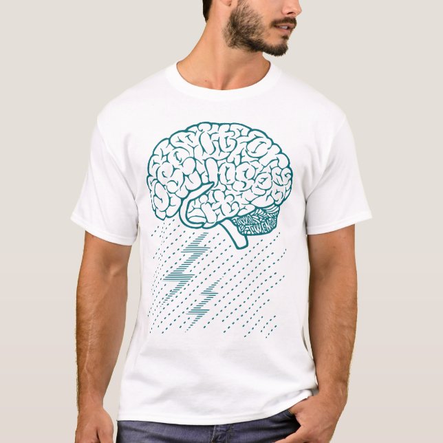 T-shirt Brainstorm (Turquoise) (Devant)