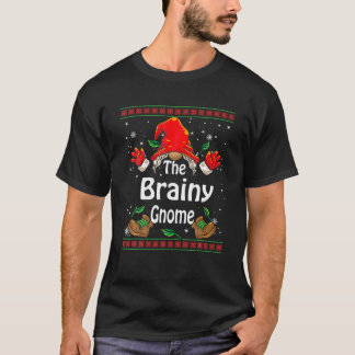 T-shirt Brainy Gnome Buffalo Plaid Matching Family Christy