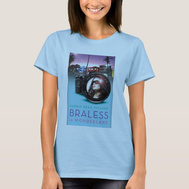 T-shirt Braless dans le tee - shirt du pays des merveilles (Devant)