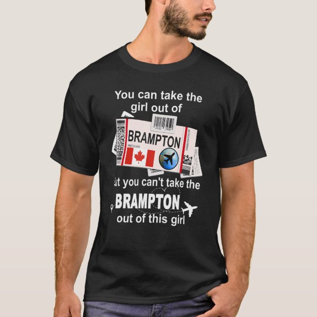 T-shirt Brampton Boarding Pass Brampton Girl Brampton (Devant)
