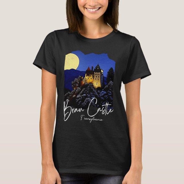 T-shirt Bran Castle Transylvania Maison À Dracula Peinture (Devant)