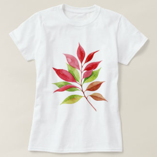 T-shirt Branch with red leaves