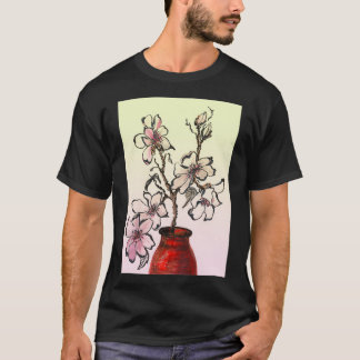 T-shirt Branche de Magnolia en vase de terre cuite