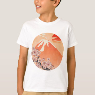 T-shirt Branche et volcan Sakura