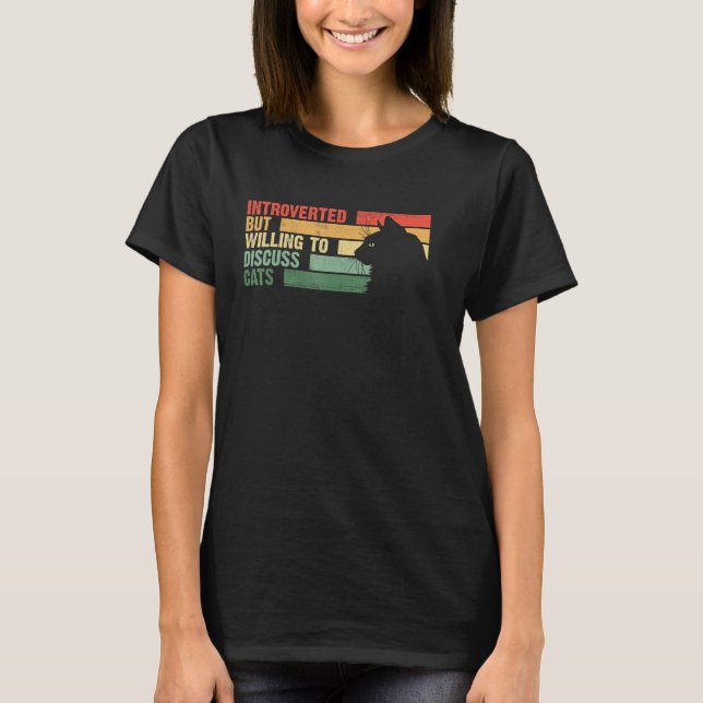 T-shirt Branché Présenté Mais Prêt À Discuter Cat (Devant)