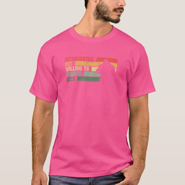 T-shirt Branché Présenté Mais Prêt À Discuter Cat (Devant)