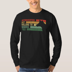 T-shirt Branché Présenté Mais Prêt À Discuter Des Chiens