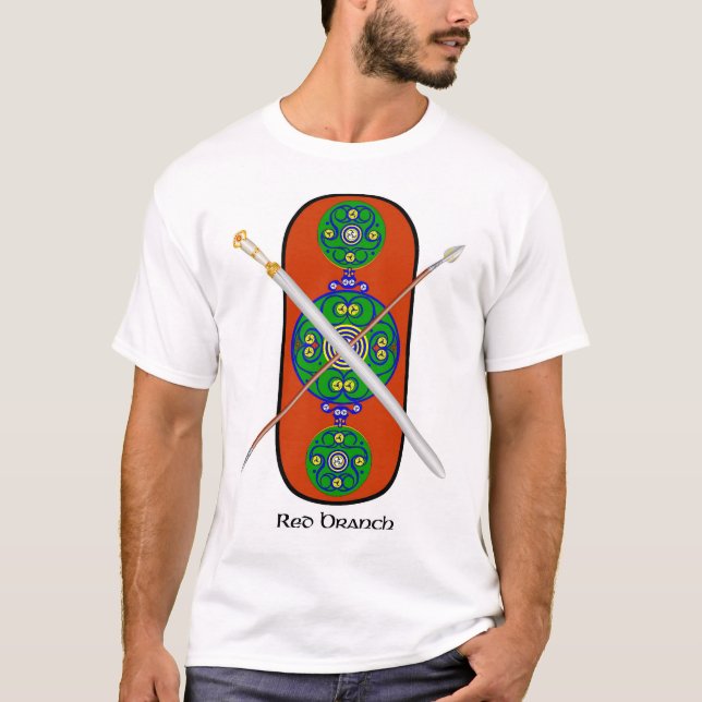 T-shirt Branche rouge - conception d'avant de chemise (Devant)