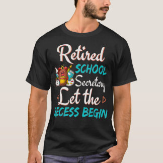 T-shirt Branché Secrétaire de l'école à la retraite Funny