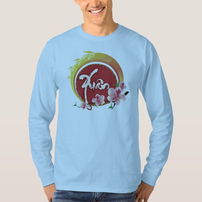 T-shirt Branches De Plum Fleurissant Fleurs Fleurs Fleurs  (Devant)