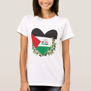 T-shirt Branches du drapeau et de l'olivier palestiniens