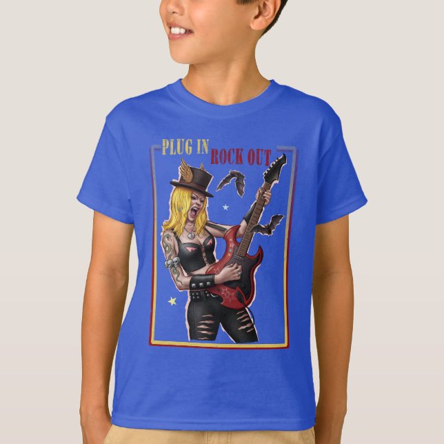 T-shirt Branchez-vous. Faites du rock. – Rock cool pour ad (Devant)