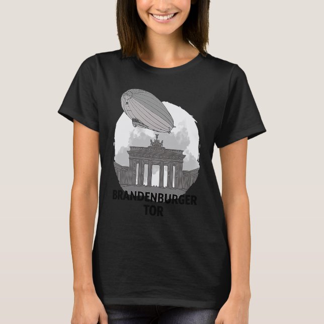 T-shirt Brandenburger Tor Berlin Germany Silhouette Outlin (Devant)
