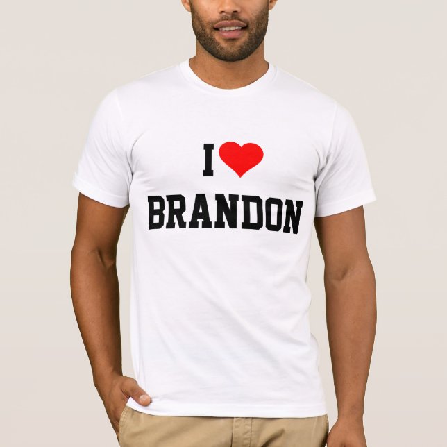 T-SHIRT BRANDON : J'AIME BRANDON (Devant)