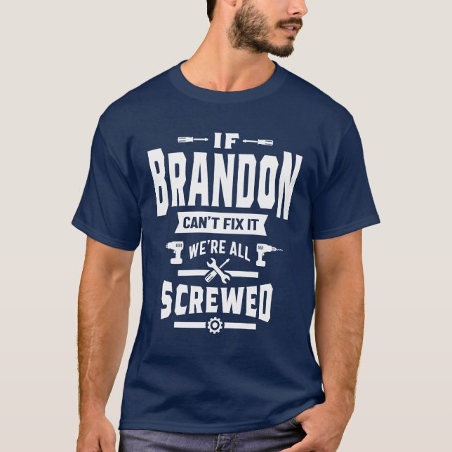 T-shirt Brandon Nom personnalisé Anniversaire Cadeau (Devant)
