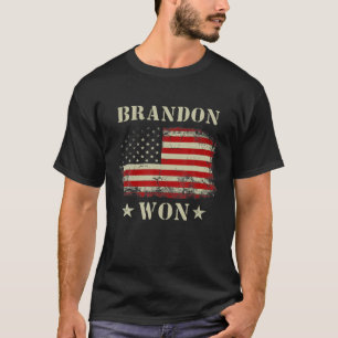 T-shirt Brandon remporte le drapeau américain Vintage Let