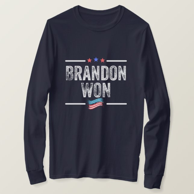 T-shirt brandon won, brandon won drôle, brandon won americ (Design devant)