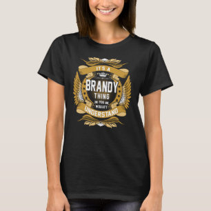 T-shirt BRANDY Nom, BRANDY nom de famille crête
