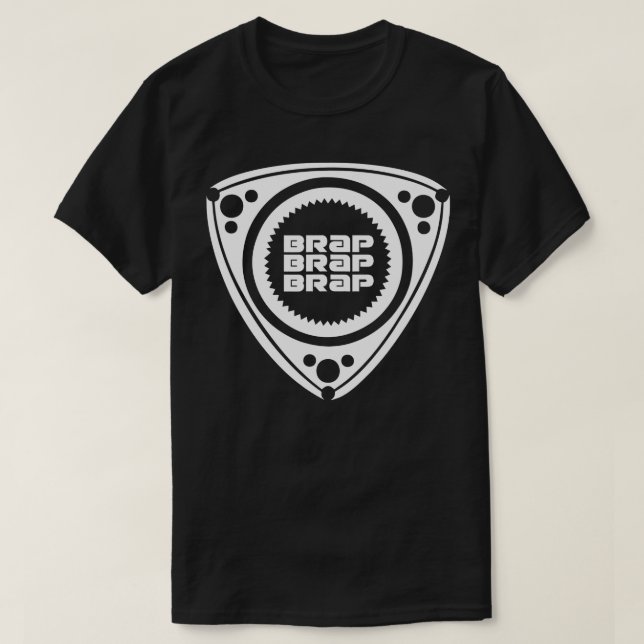 T-shirt Brap Brap Brap Blanc Rotation (Design devant)