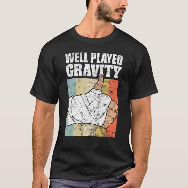 T-shirt Bras Cassé   Bien Jouée Gravité (Devant)
