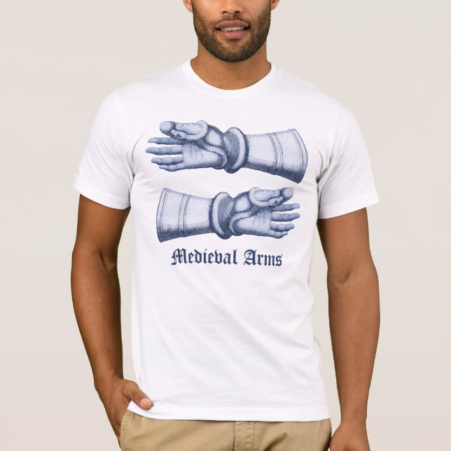 T-shirt Bras et armure médiévaux - mains dans des (Devant)