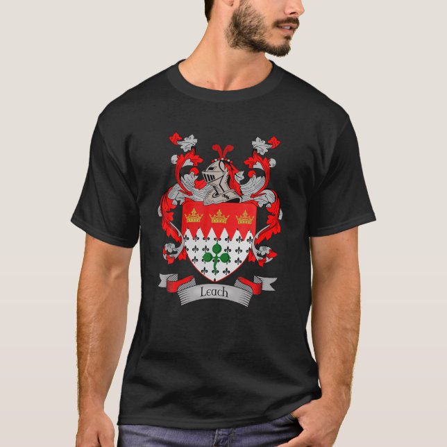 T-shirt Bras Leach | Leach Nom Famille Crest (Devant)