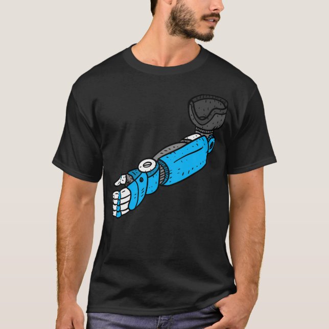 T-shirt Bras Prothétique Robot. Main Robotique. (Devant)