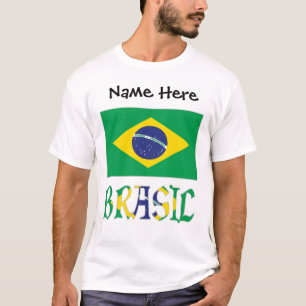 T-shirt Brasil Bandera Brasil Personnalisé