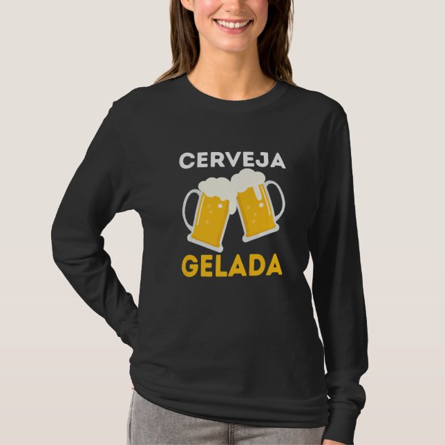 T-shirt Brasil Cerveja Gelada Brazilian Root Brasileiro (Devant)