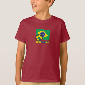T-shirt Brasileiro Futebol e Bandeira Brasil en portugais
