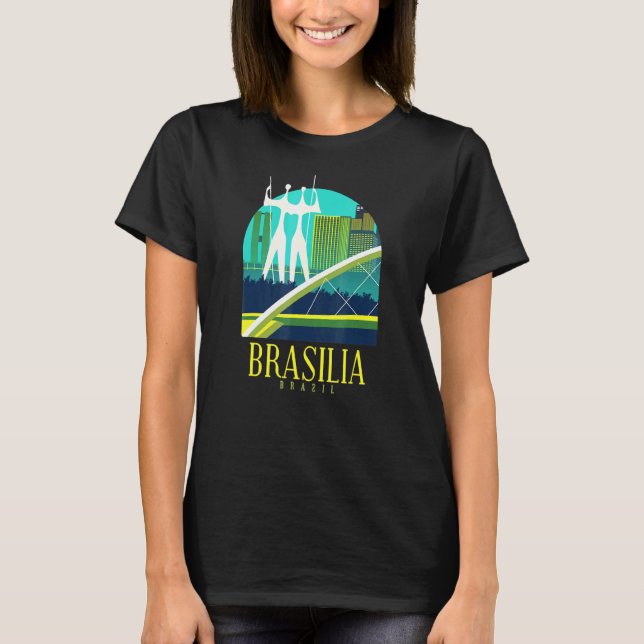 T-shirt Brasilia Brésil Skyline Brésiliens Citys brésilien (Devant)